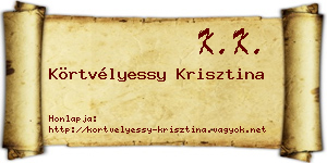 Körtvélyessy Krisztina névjegykártya